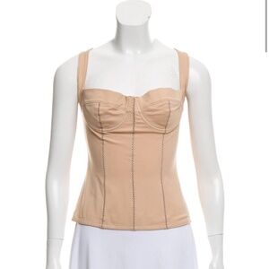 Dolce & Gabbana Beige Bustier Corset Top Vintage Retro Medium